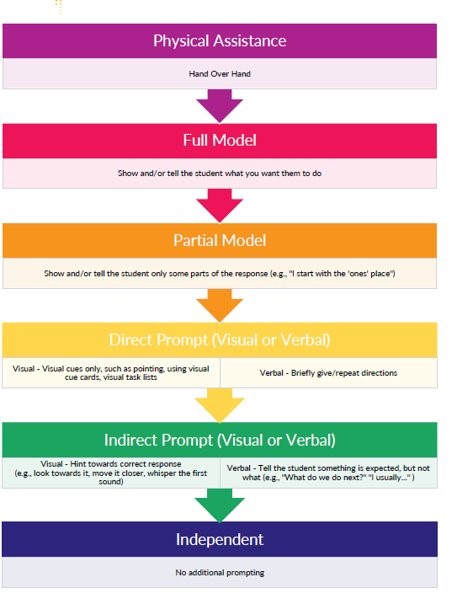 Hierarchy of prompts and cues