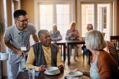 Nutrition in aged care communal area